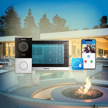 Intercom kit with indoor monitor and video door phone for modern home