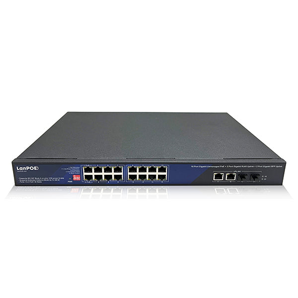 LanPoE 16 port poe switch