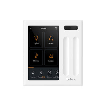 Brilliant BCP120US-WH2 2nd Generation 2-Switch Control Panel