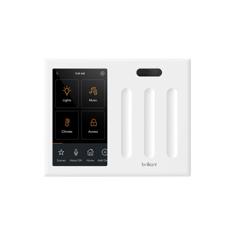 Brilliant BCP120US-WH3 2nd Generation 3-Switch Control Panel