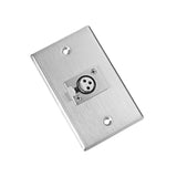 Calrad 30-595 Single XLR Female Steel Wall Plate