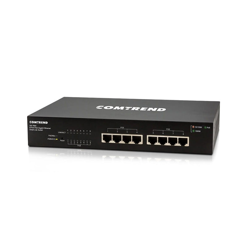 Comtrend GS-7608v2 8-Port PoE Gigabit Ethernet Smart-Lite Switch