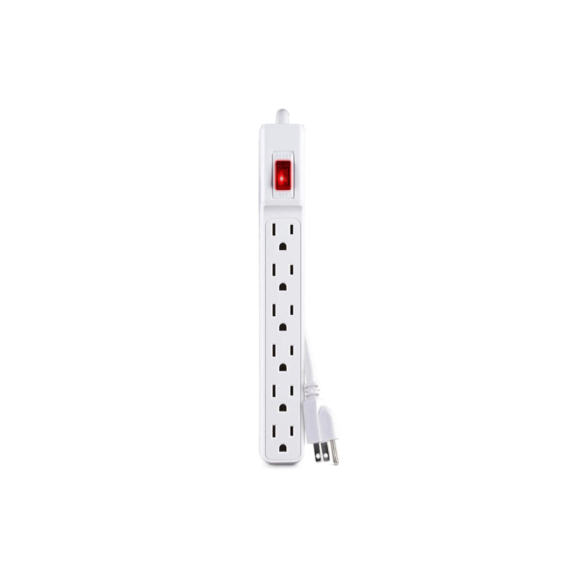 CyberPower GS60304 3-Foot White 6-Outlet Power Strip
