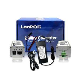 LanPoE gigabit 2 wire converter kit