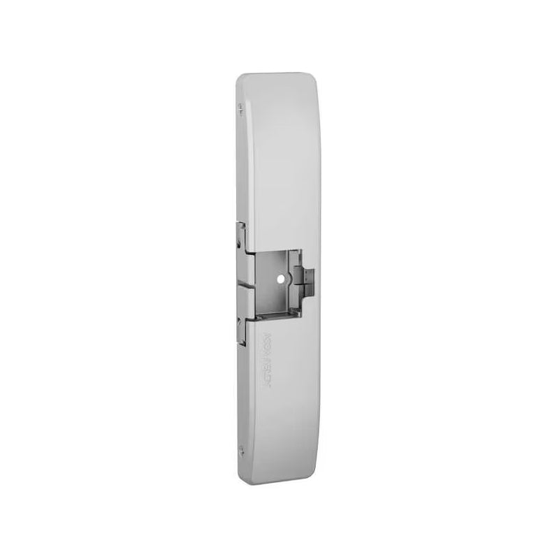 HES 9700-630 Satin Stainless Steel Fire-Rated Surface Mounted Electric Strike for Square Bolt Rim Exit Devices