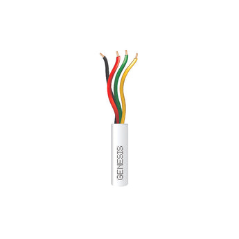 Honeywell 21031101 Genesis White 1000-foot 22 AWG 4C Solid Riser Cable