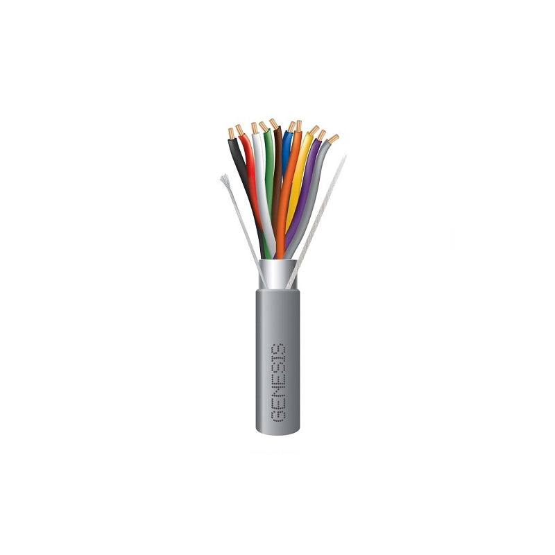 Honeywell 22081009 Genesis Gray 1000-Foot 22/10 Stranded Shielded Riser Cable