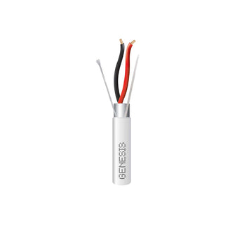 Honeywell 22141101 Genesis White 1000-foot 18/2 Stranded Shielded Riser Cable