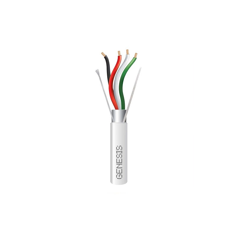 Honeywell 22151101 Genesis White 1000-foot 18/4 Stranded Shielded Riser Cable