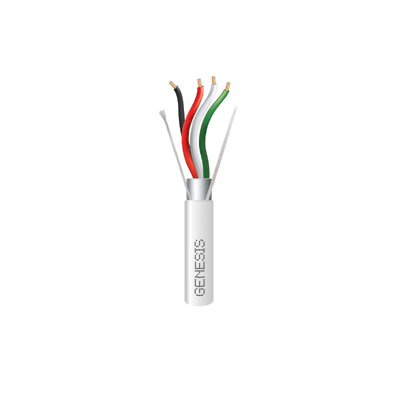 Honeywell 32041112 Genesis White 1000-foot 22/4 Stranded Overall Shielded Cable