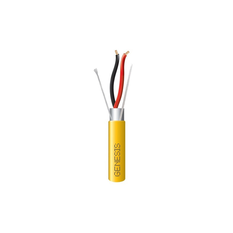 Honeywell 32141102 Genesis Yellow 1000-Foot 18/2 Stranded Shielded Plenum Cable