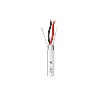 Honeywell 32141112 Genesis White 1000-foot 18/2 Stranded Shielded Plenum Cable