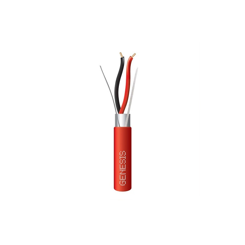 Honeywell 44025504 Genesis Red 500-Foot 18/2 Solid Shielded Fire Alarm Riser Cable