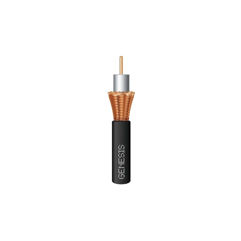 Honeywell 50015508 Genesis Black 500-Foot RG59 BC 75 Ohm Coaxial with Bare Copper Braid General Purpose Cable