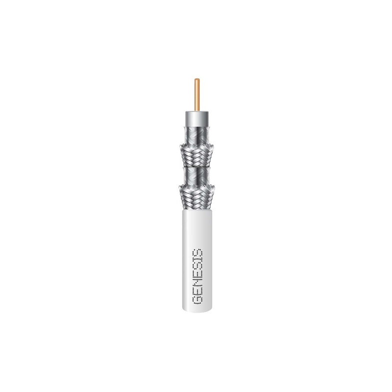 Honeywell 50071101 Genesis White 1000-Foot RG6 CCS 75 Ohm Coaxial with Quad Shield General Purpose Cable