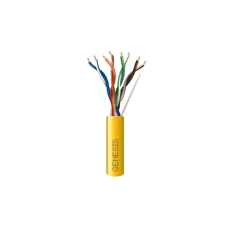 Honeywell 50781102 Genesis Yellow 1000-Foot 24/4-Pair Cat 5e Unshielded (U/UTP) Networking Riser Cable