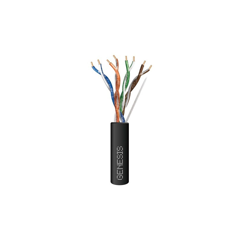 Honeywell 50971008 Genesis Black 1000-Foot 24/4-Pair Cat 5e Unshielded (U/UTP) Water-Blocked Networking Cable