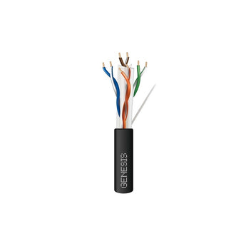 Honeywell 51021108 Genesis Black 1000-Foot 23/4-Pair Cat 6 Plus Unshielded (U/UTP) Networking Plenum Cable