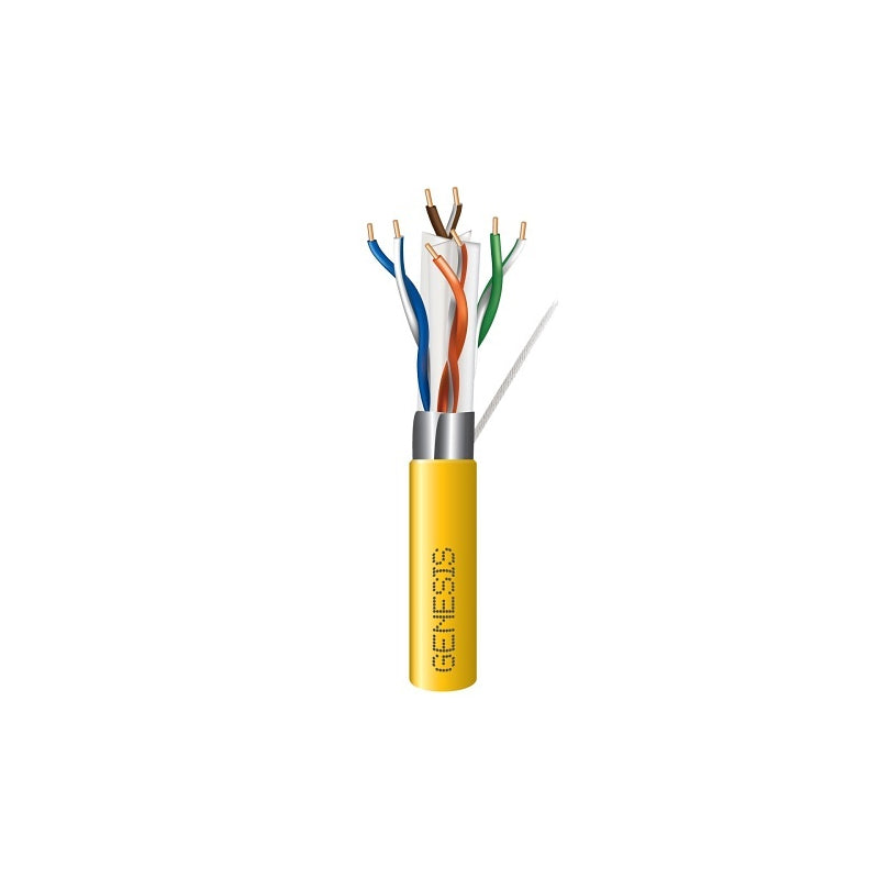 Honeywell 53931102 Genesis Yellow 1000-Foot 23/4-Pair Cat 6A Unshielded Riser Networking Plenum Cable