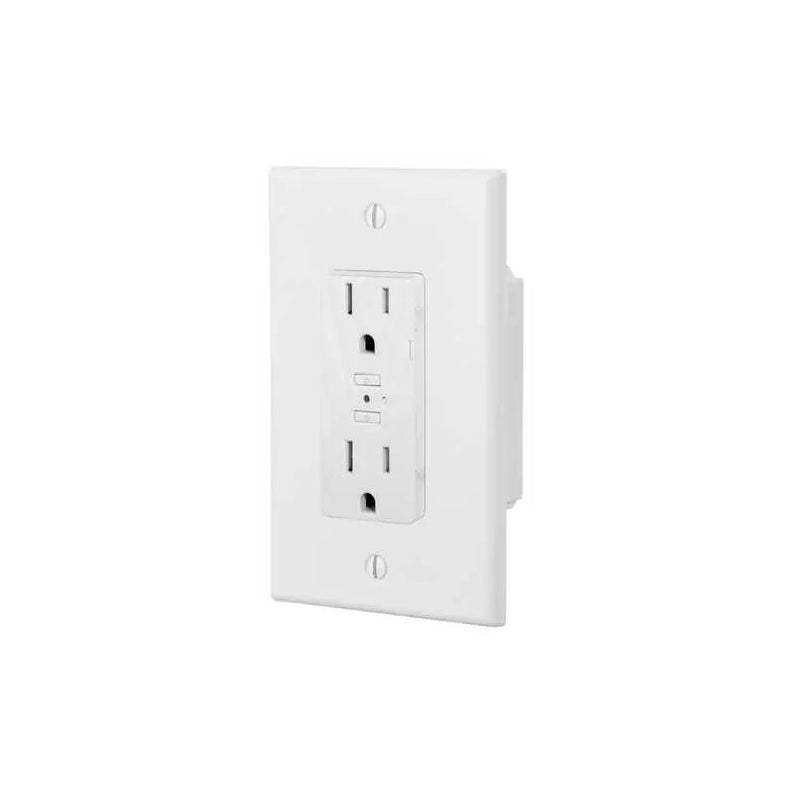 Hubbell IDEV0010HW Wi-Fi Enabled Smart Duplex Wall Outlet