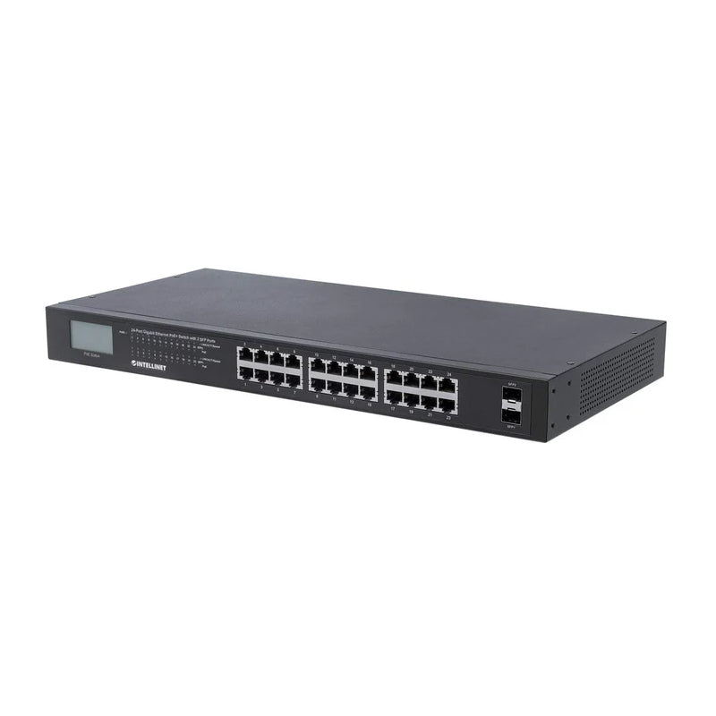 Intellinet 561242 24-Port Gigabit Unmanaged Ethernet PoE+ Switch