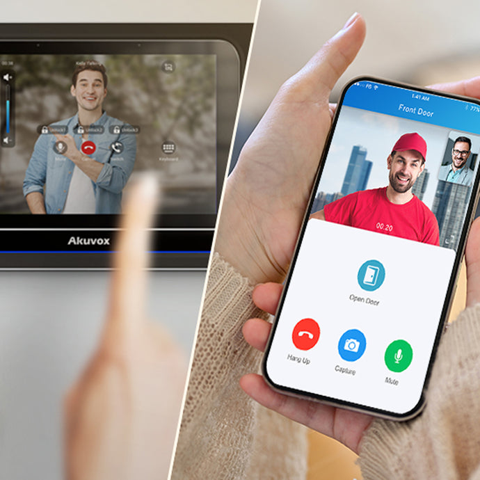 Intercom system smartphone integration courier indoor monitor
