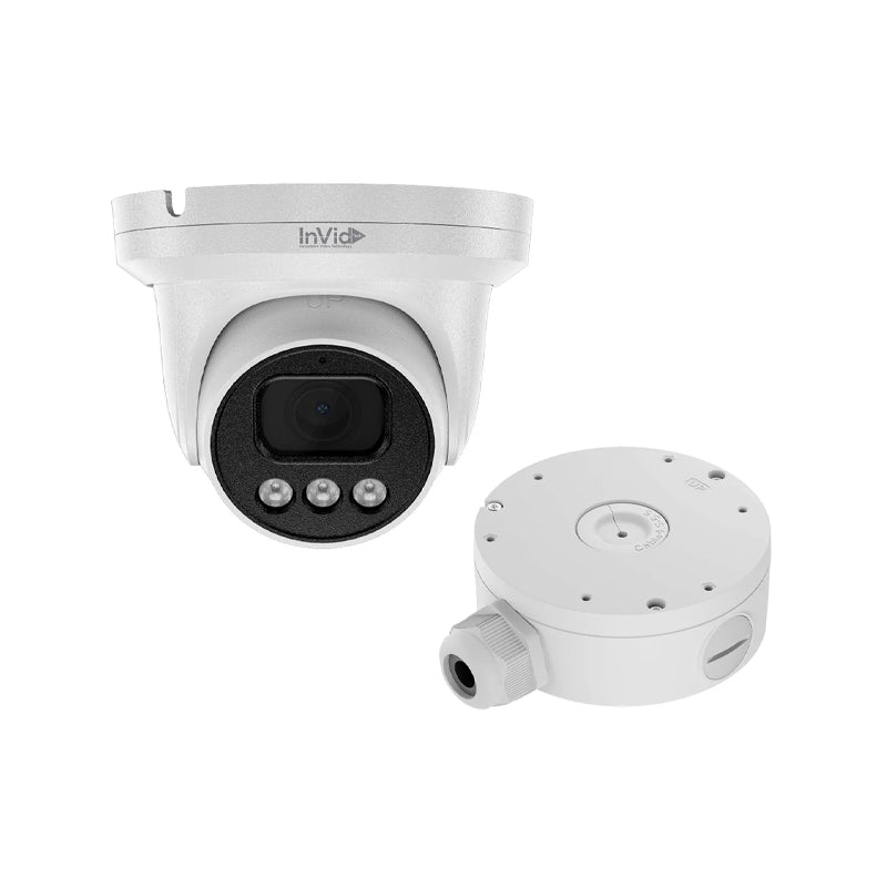 Invid SECA-P8TXIR28 8MP Plug and Play IP Turret Camera with Junction Box