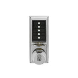 Kaba 1021B26D41 Satin Chrome Simplex Mechanical Pushbutton Cylindrical Lock with Knob Entry