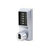 Kaba 1041B26D41 Satin Chrome Grade 1 Pushbutton Cylindrical Combination Lock with Knob