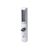 Kaba 300126D41 Satin Chrome Narrow Stile Mechanical Pushbutton Lock