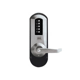 Kaba 5010XSWL26D41 Schlage C Satin Chrome Simplex Pushbutton Lock with Winston Lever