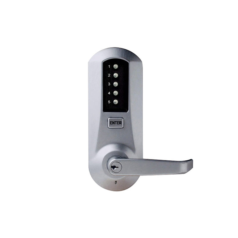 Kaba 5041XSWL-26D-41 Satin Chrome Simplex Pushbutton Lever  Combination Lock with Schlage Key Override