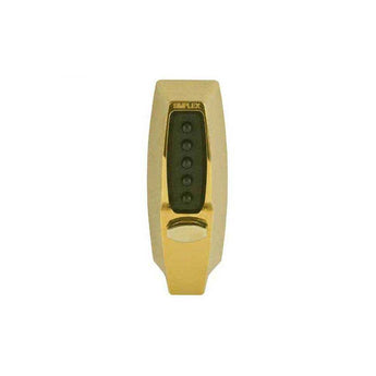 Kaba 71020341 Bright Brass Simplex Mechanical Auxiliary Pushbutton Lock