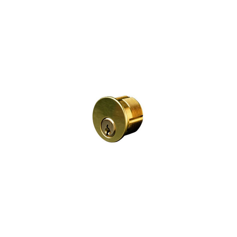 Kaba 7165YA2-03-KA2 Polished Brass 1-inch Yale 8 Mortise Cylinder
