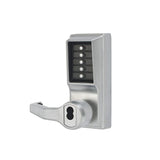 Kaba LL1076B26D41 Satin Chrome Left-Hand Entry Pushbutton Lever Mechanical Door Lock