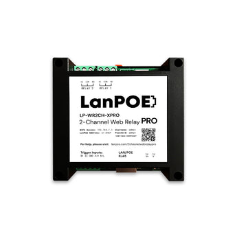 LP-WR2CH-XPRO lanpoe 2-channel web relay top side