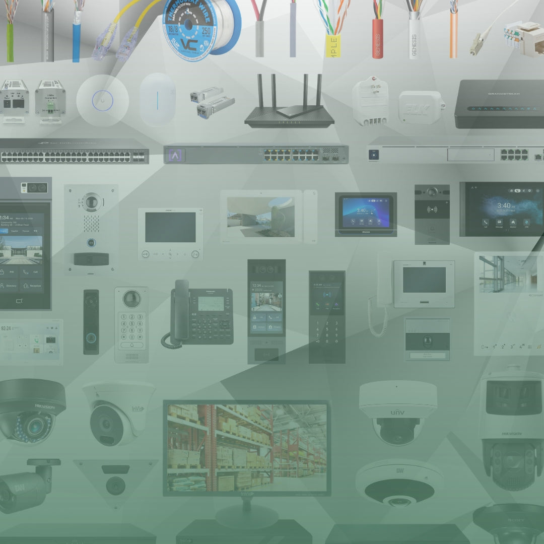 collage of random product images carried at low voltage dealer
