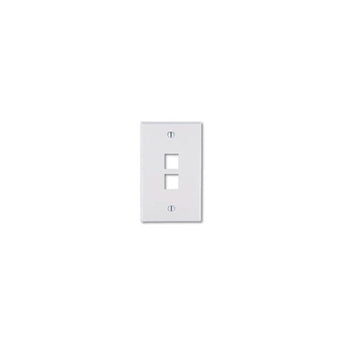 Leviton 40702-BW White 2-Port Plate