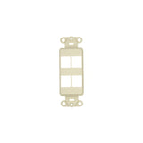 Leviton 40754-BT 4-Port QuickPort Decora Wallplate Insert