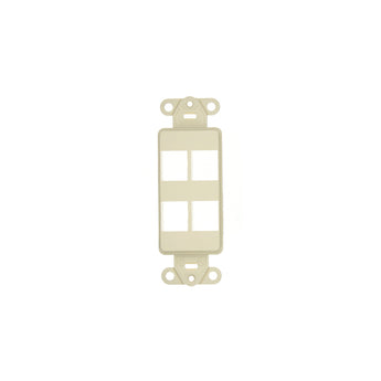 Leviton 40754-BT 4-Port QuickPort Decora Wallplate Insert