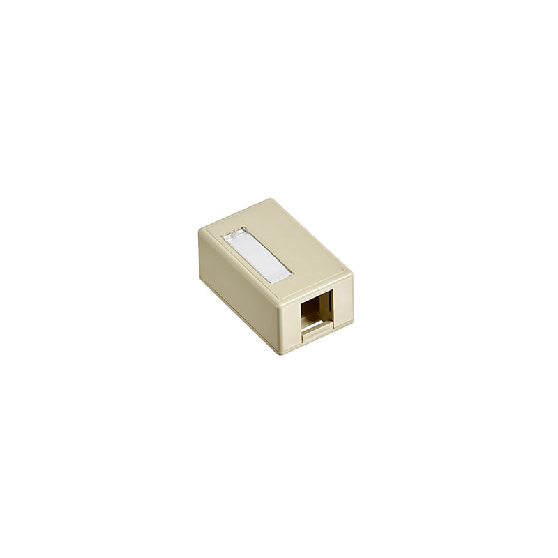 Leviton 41089-1IP	Ivory 1-Port Plenum Rated Surface-Mount QUICKPORT™ Box