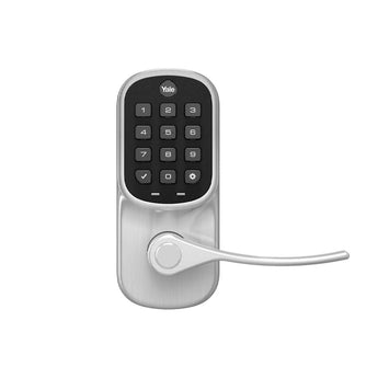 LiftMaster LM-YRL236-MQ1-619 Satin Nickel Yale x LiftMaster Smart Keypad Lever Lock