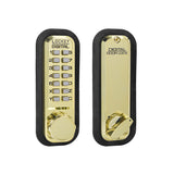 LockeyUSA 2210BB Bright Brass Mechanical Keyless Combination Deadbolt Lock