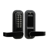 LockeyUSA 2835JB/MG Jet Black Marine Grade Mechanical Keyless Lever Lock with Passage