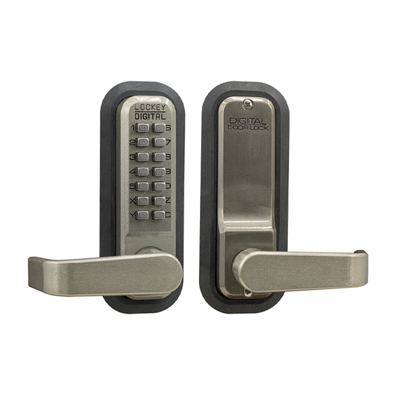 LockeyUSA 2835SN Satin Nickel Mechanical Keyless Lever Lock with Passage