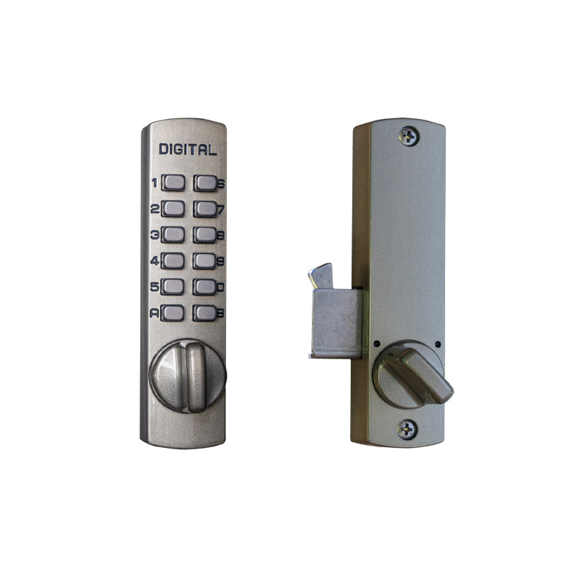 LockeyUSA C150SN Satin Nickel Mechanical Hook Bolt Keyless Digital Combination Lock