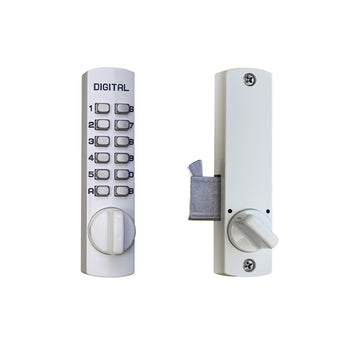 LockeyUSA C150WH White Mechanical Hook Bolt Keyless Digital Combination Lock