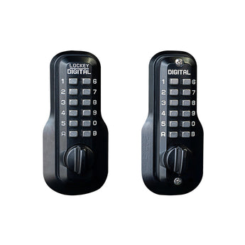 LockeyUSA M210JBDC Jet Black Mechanical Keyless Double Combination Deadbolt Lock
