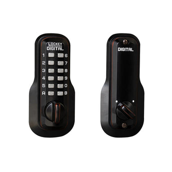 LockeyUSA M210OILEZ Oil Rubbed Bronze Mechanical Keyless Combination Deadbolt Lock