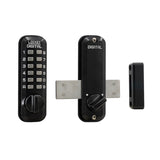 LockeyUSA M220JB Jet Black Mechanical Surface Mount Digital Keyless Combination Lock